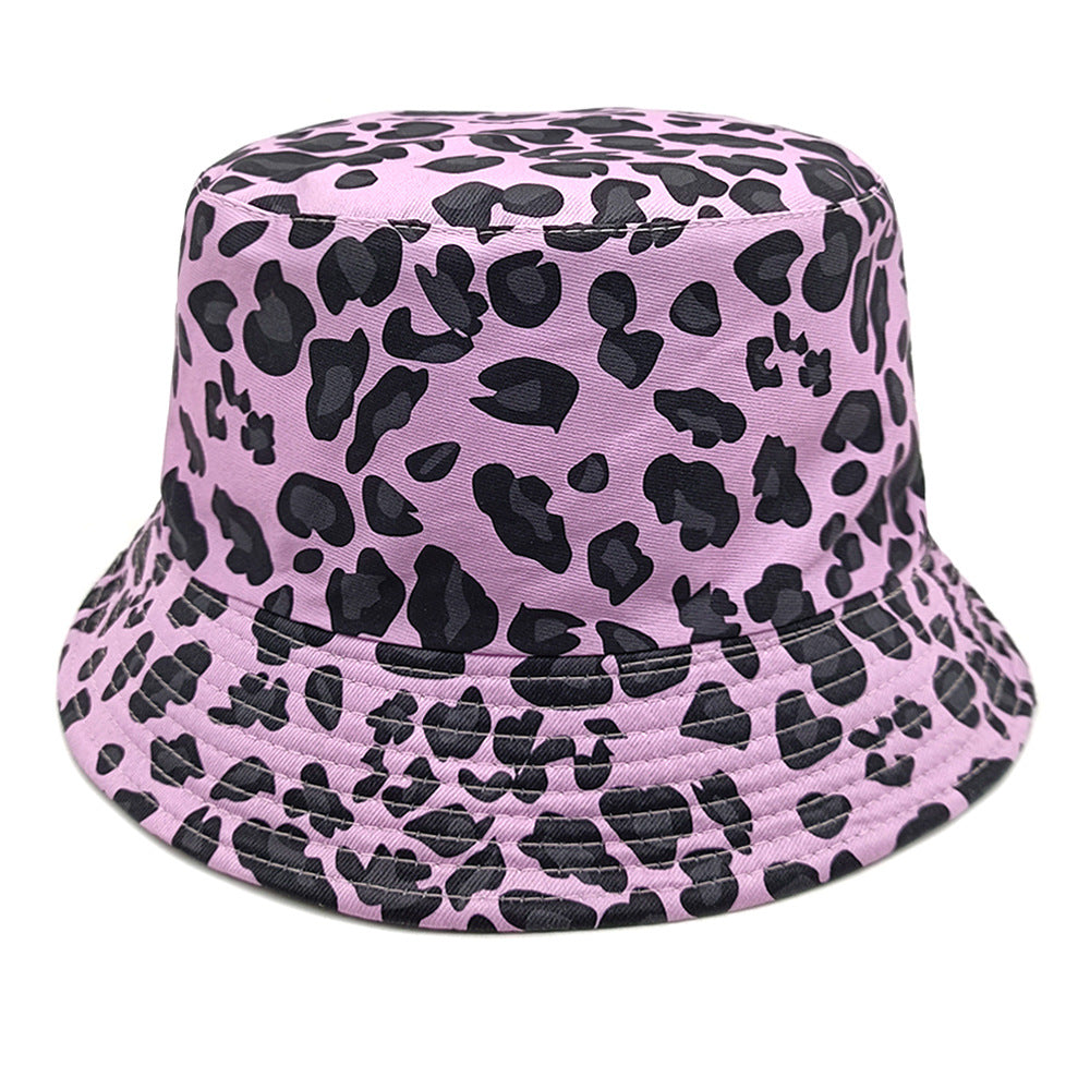 Wholesale Leopard print double sided bucket hat